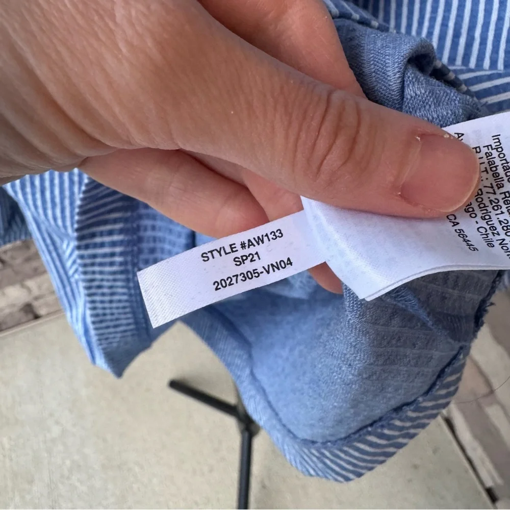 J. Crew Seersucker Striped Square Neck Top